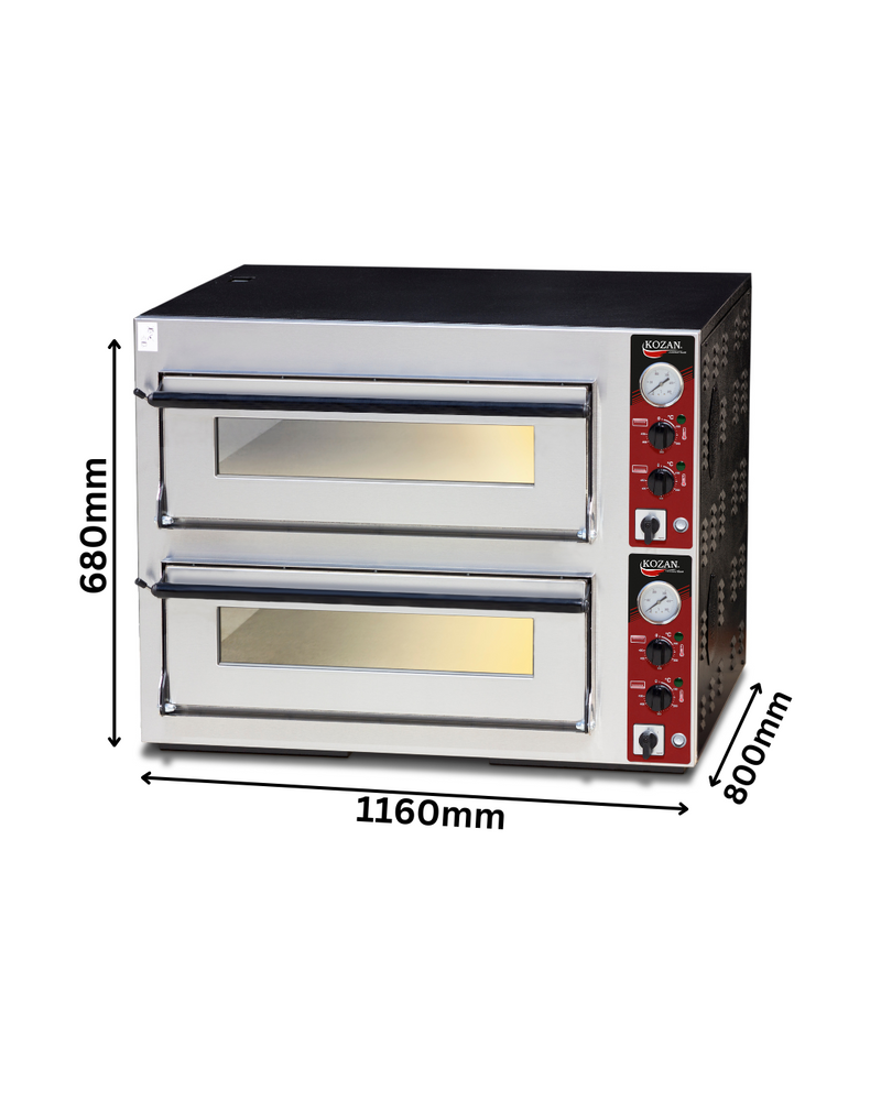 Elektro Pizzaofen Vollschamott 6+6