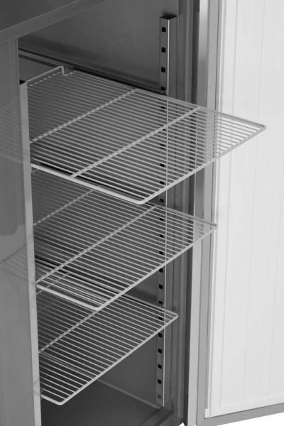 Edelstahl-Kühlschrank 1400 Gastro 2-türig GN 2/1 -1300 l