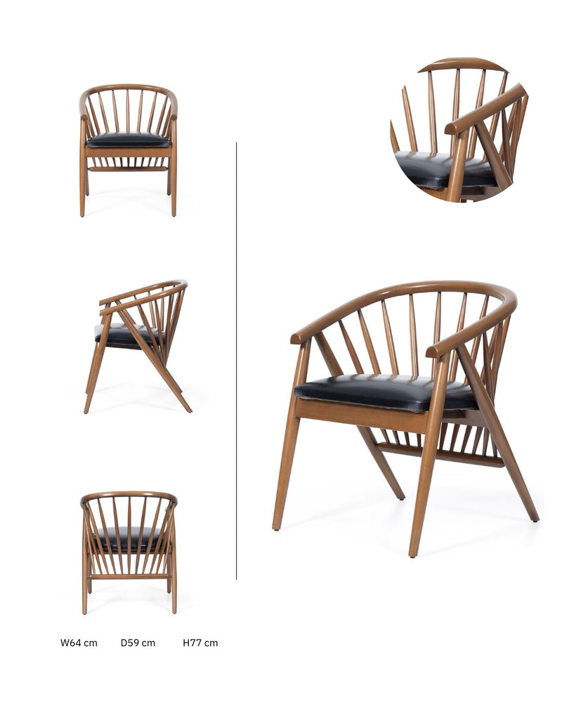 Antiker Holzstuhl im Vintage-Stil – rustikal & stilvoll