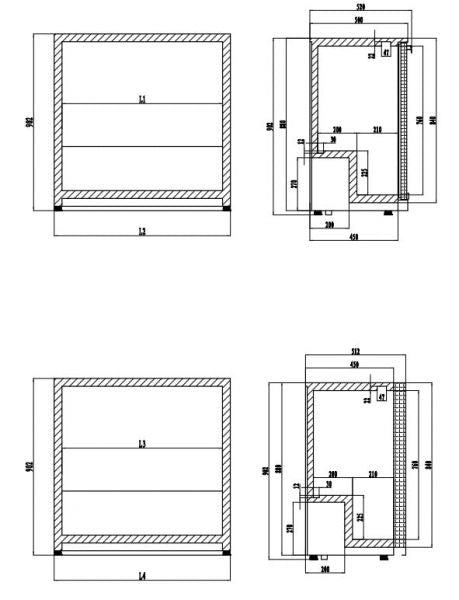 Sürgülü kapılı bar buzdolabı 208 litre - 230 V 