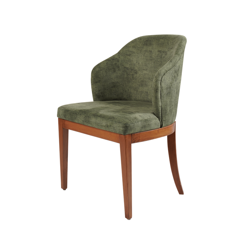 OLIVIA - Kadife sandalye - zeytin yeşili - 10 adet.